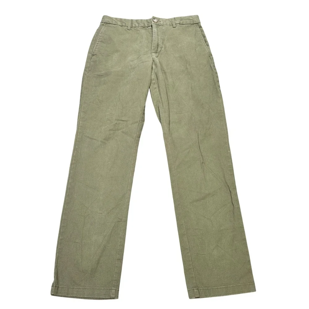 Old Navy Slim Built-In Flex Chino Pants Men's Size 28x30‎ Olive Green Stretch
